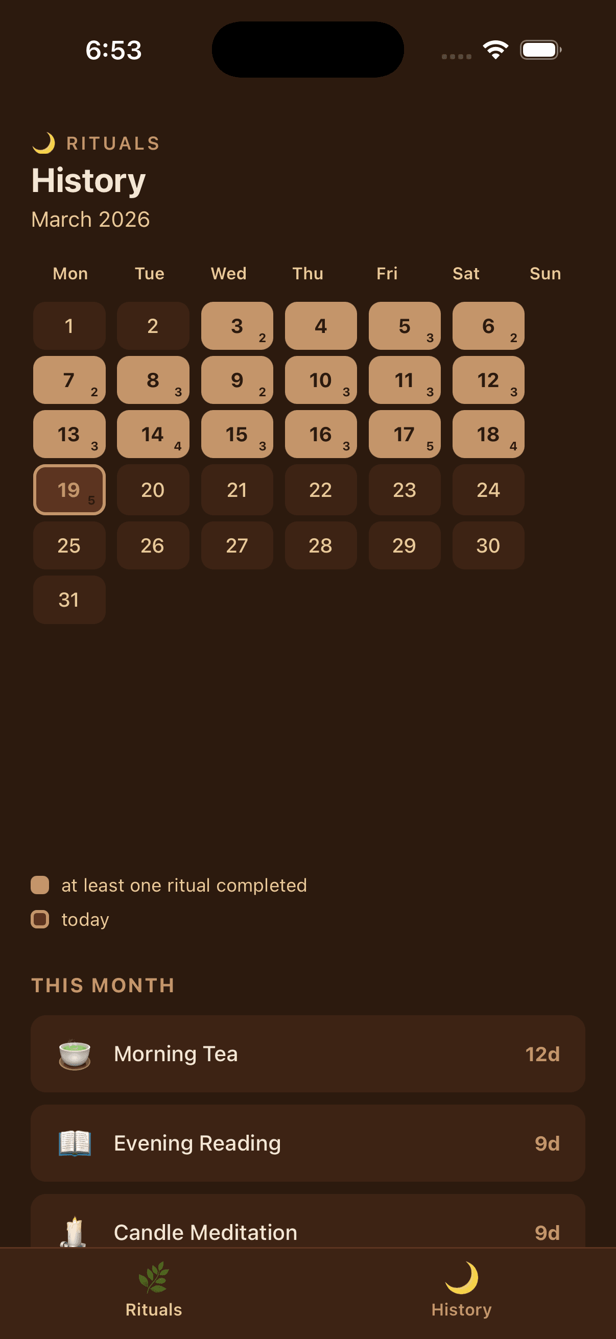 Rituals screenshot 2